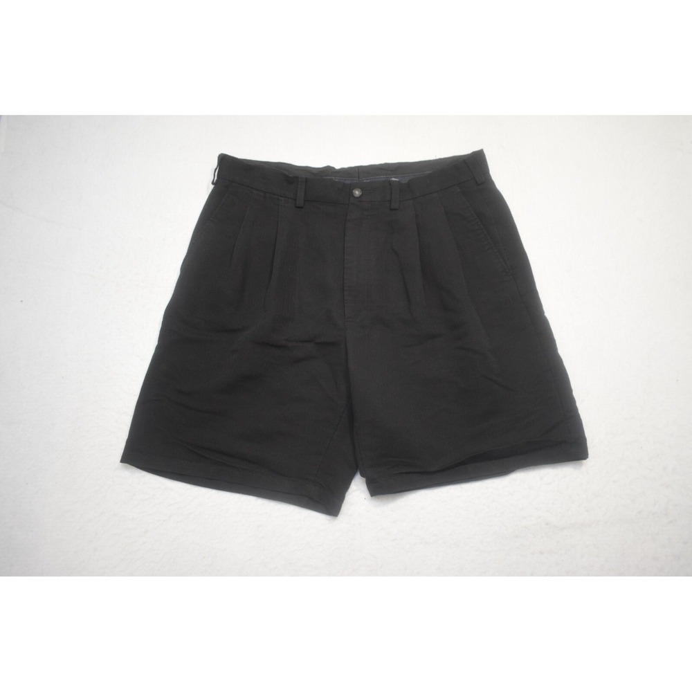 Callaway Golf Shorts Black Pleated Rayon Performance Mens Size 36 x 9"